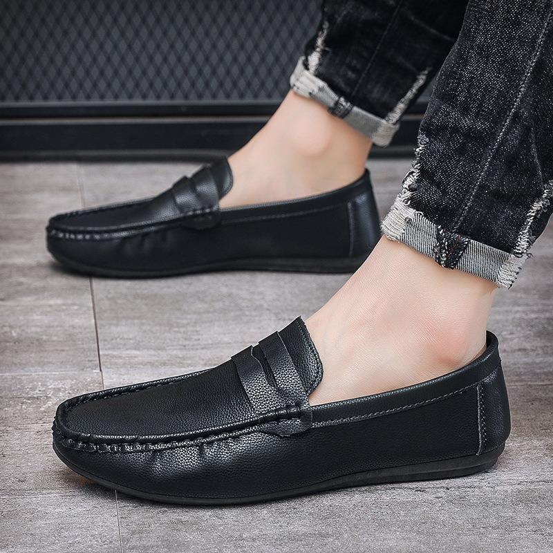 Doudou shoes men's shoes casual leather shoes soft surface soft sole shoes men's feet casual driving men's one pedal