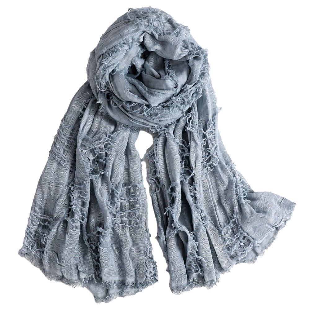 Warm Women Scarf Breathable Neck Warmer Hip Hop Cotton Linen Neckerchie Office