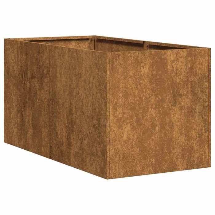 VidaXL Rusty Planter 40x80x40 Cm Stainless Steel, Flower Pot, Plant Stand, Raised Bed, Stand of 860737
