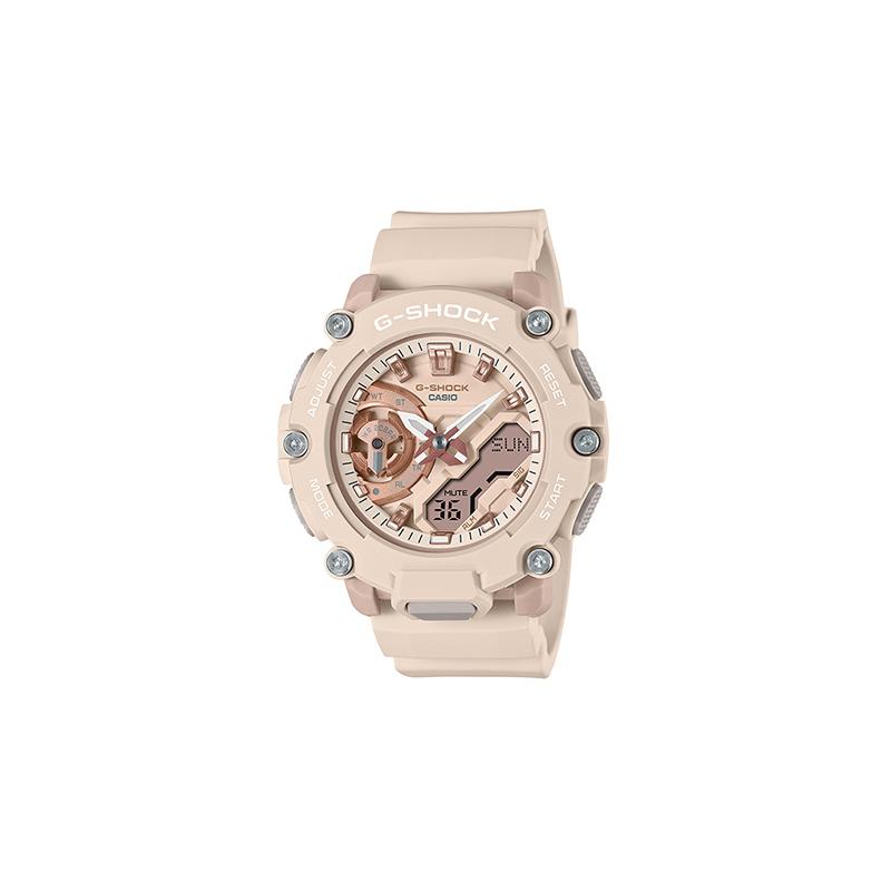 

Casio G-SHOCK series carbon fiber core outdoor sports dual display thin and light women s watch quartz movement resin strap Japanese GMA-S2200M-4APR