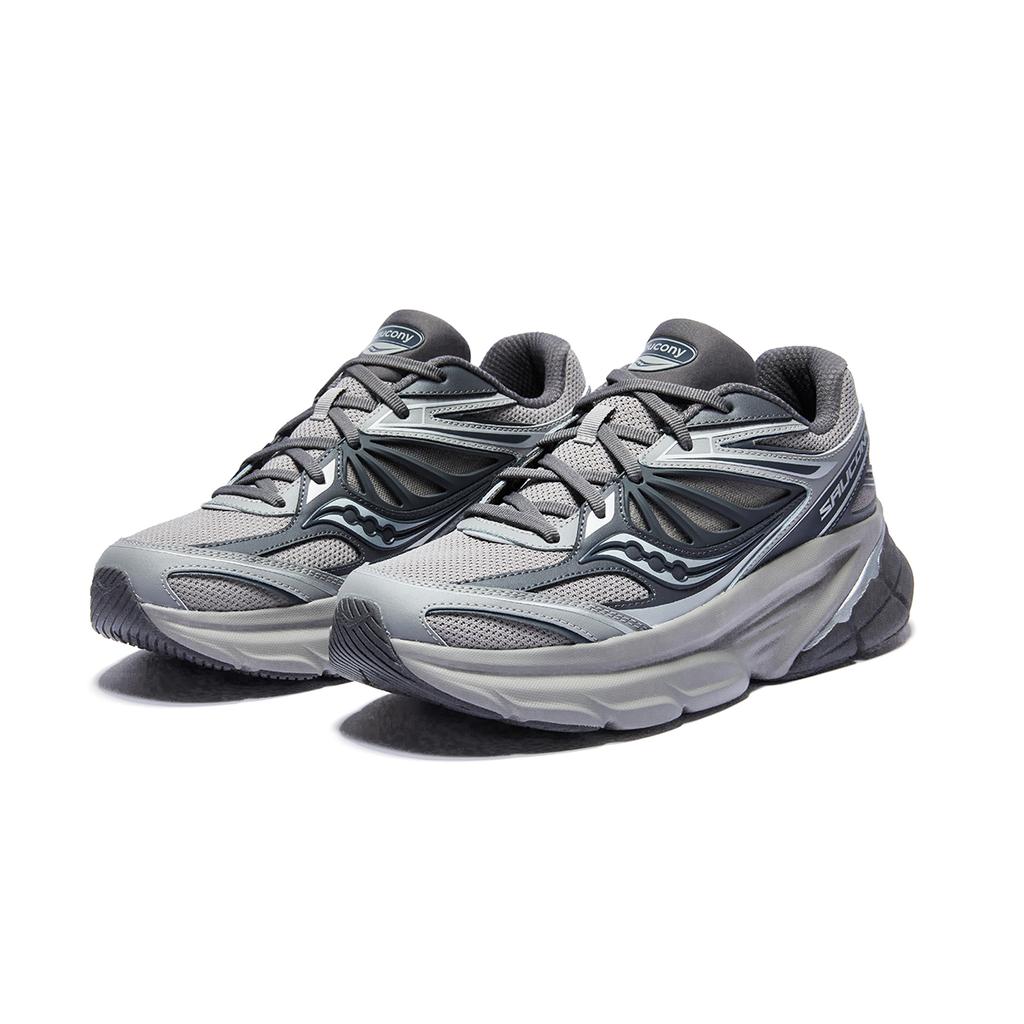 Saucony Guard 2K Comfortable Versatile Non-Slip Durable Low-Top Casual Running Shoes Unisex sneaker Dark-Gray Silver-Gray S28237-1