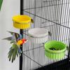 Detachable Bird Feeding Dish Cup,Bird Cage Water Bowl,Parrot Food Bowl with Clamps Holders Birdcages Coops Water Feeders