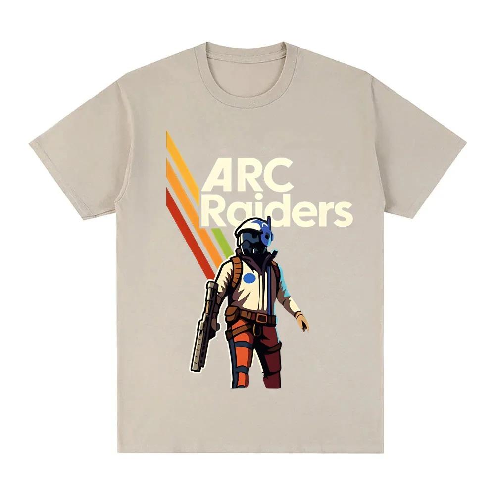 Arc Raiders Retro SciFi Illustration Tshirt Shooting Game Graphic Casual Cotton Oversized Comfortable High Quality Clothing