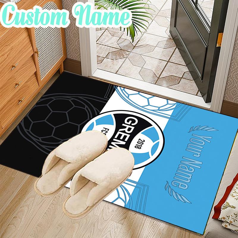 Custom Name Gremio Football Club Emblem Rug Office Rug Chair Mat Non Slip Carpet Rugs for Bedrooms Dining Room Living Room Home Decor Gifts