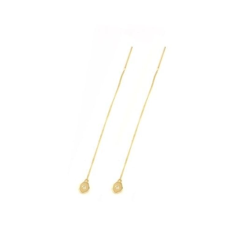 Felt&Son Langer Diamant-Ohrring (14 Karat Gold)