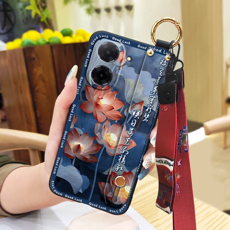 Waterproof Silicone Phone Case For Redmi A5 4G/Xiaomi Poco C71 4G Kickstand Soft case Chinese style Durable Elderly lady