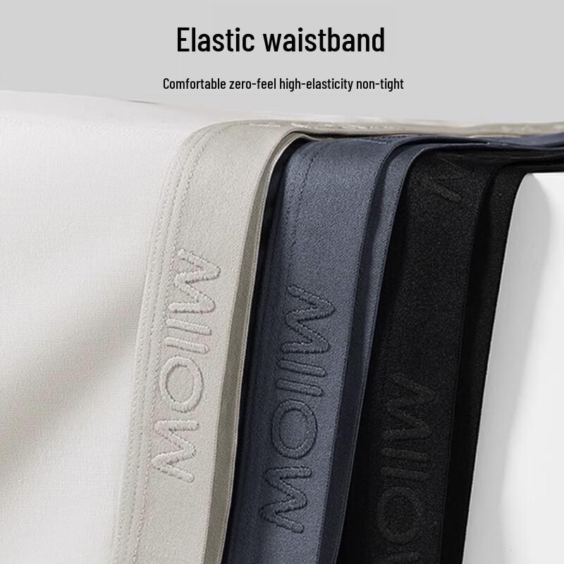 MaoRen Men's Antibacterial Cotton Boxer Briefs 4-Pack