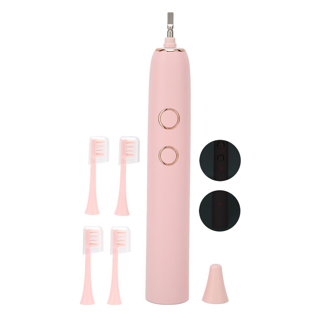 Electric Toothbrush Adult Teeth Cleaning Whitening Mode Adjustable Rechargeable Toothbrush Pink