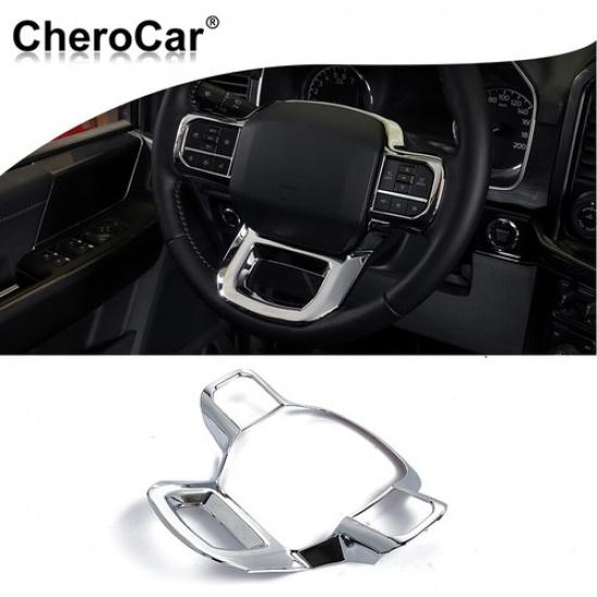 Chrome Steering Wheel Moulding Decor Cover Trim Interior For Ford F150 -