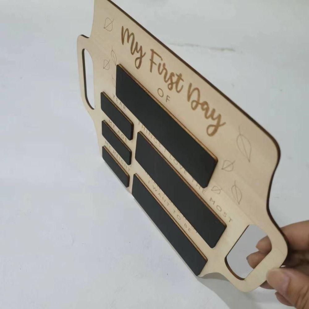 Reusable Memory Photo Board With Handle Personalized First Day Of School Sign Wooden Message Board My First Day Blackboard