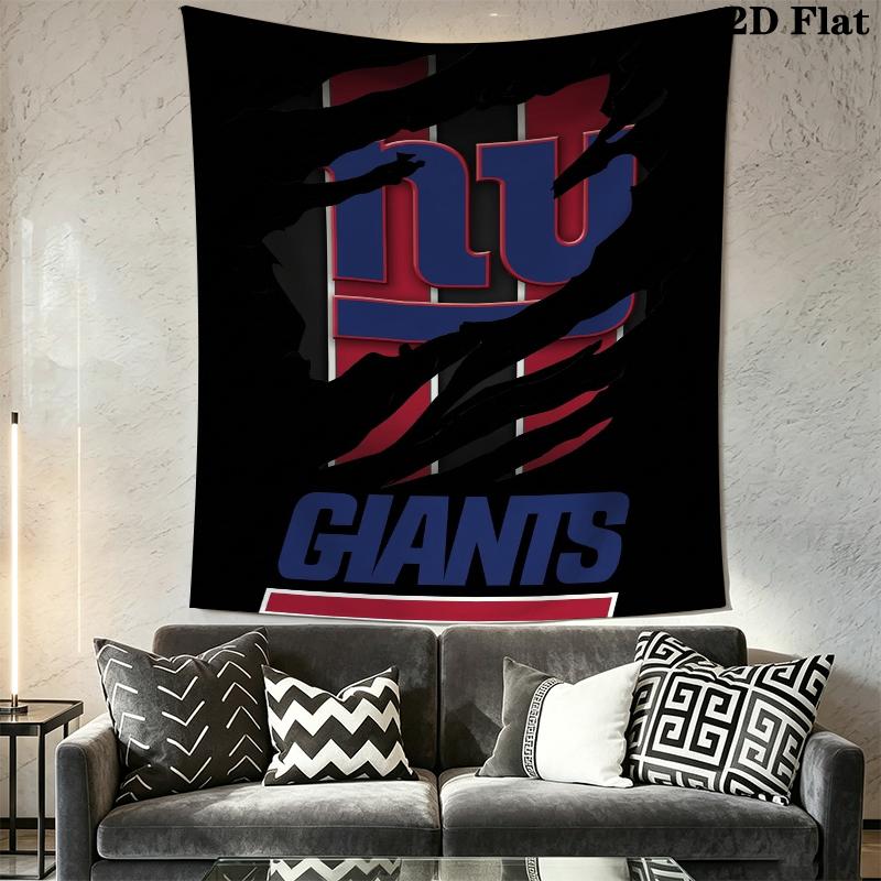 New York Giants Wall Tapestry Aesthetic Wall Hanging Printed Fabric Blanket Decorative Tapestries for Bedroom Living Room Home Decor