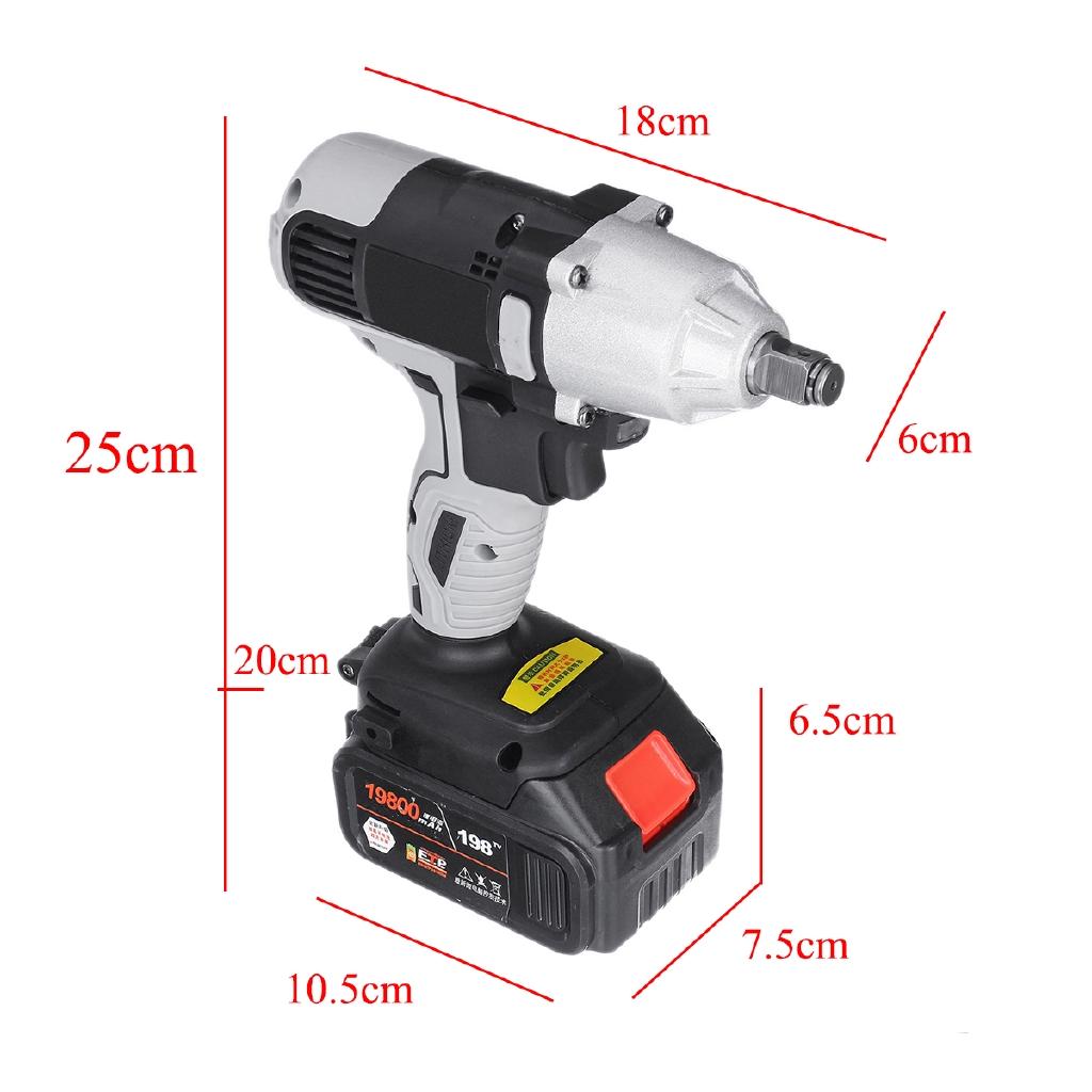 198VF Multifunctional Infinitely Variable SpeedImpact Impact Wrench 25cm X 18cm X 10.5cm X 7.5cm