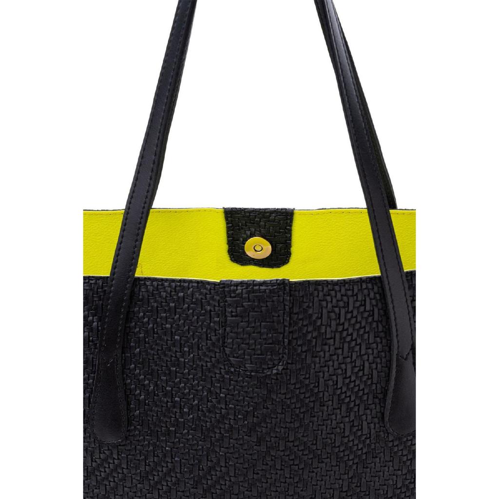 Woman Big Artificial Leather Tote Shoulder Bag