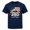 Vintage Usa Flag Jet Fighter 250 Years 17762026 Patriotic Graphic Cotton Short Sleeve Tshirt