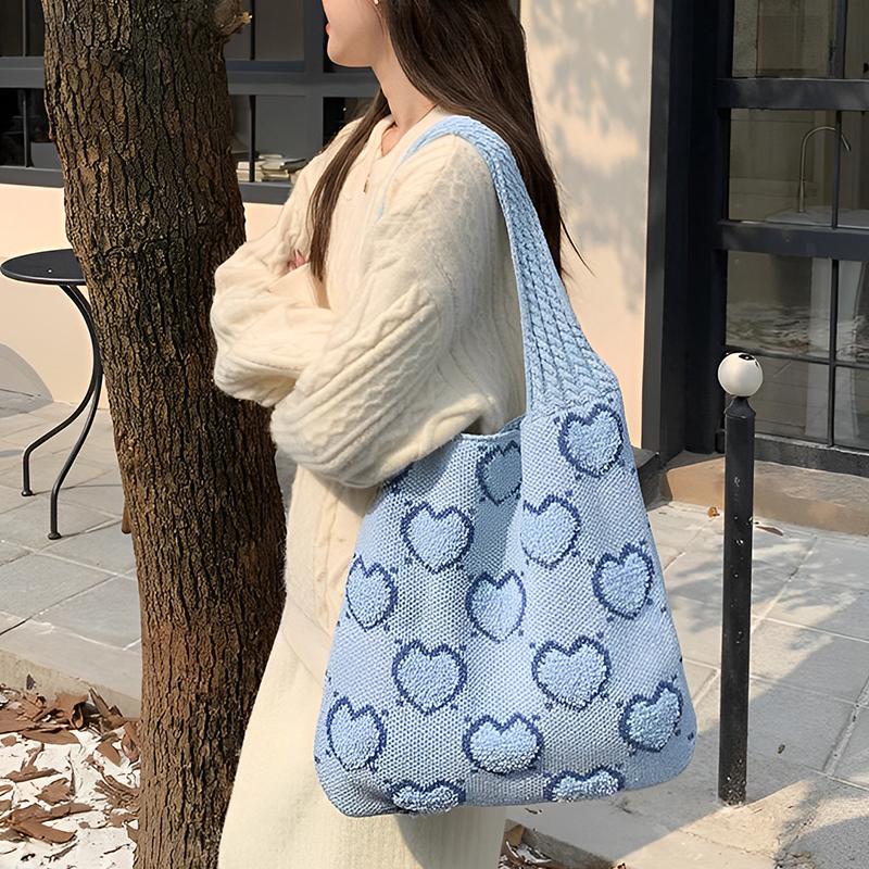 Vielseitige Stricktasche Stricktasche Liebe Umhängetasche Handtasche Einkaufstasche