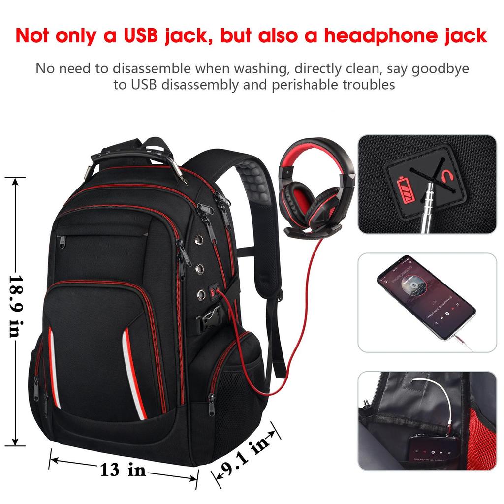 2022 Herren Multifunktionaler Wasserdichter USB Business Casual Rucksack für Reisen