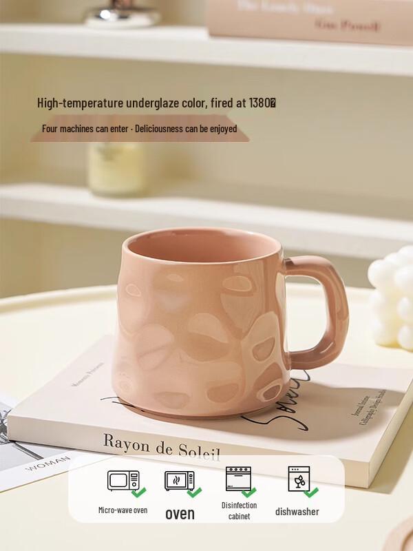 Hand-Pinched Ceramic Mug with Spoon and Lid