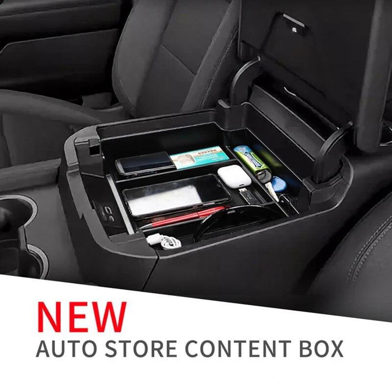 For Chevy Tahoe Suburban and GMC Yukon 2022 Car Armrest Storage Box Center Console Organizer Tray Auto Accessories