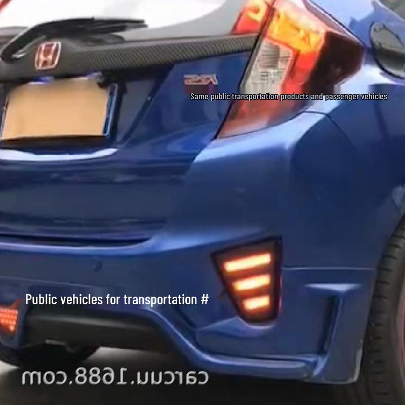 

Fits 2014-2018 Honda Fit rear bumper and brake lights (domestic and US versions).