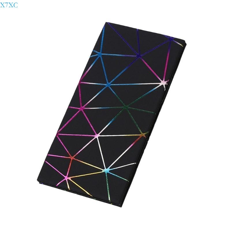 

X7XC Money Clip for Women Man Coin Bag PU Leather Coin Purse Fashion Long Wallets Creative Wallet Lasers Change Purse чорний