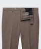 MUSINSA STANDARD Tapered Hidden Banding Crop Slacks [Light Brown]