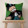 Cartoon M-Monopoly Dollar Money Pillow Cushion Cover Pillowcase Living Room Sofa Home Decor Customized