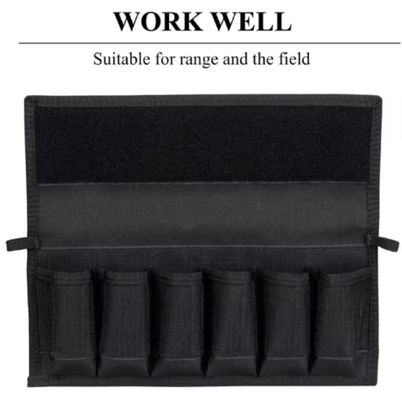 Outdoor Tactical Double-stack Magazine Bag with a 6-slot Durable Adjustable Storage Bag