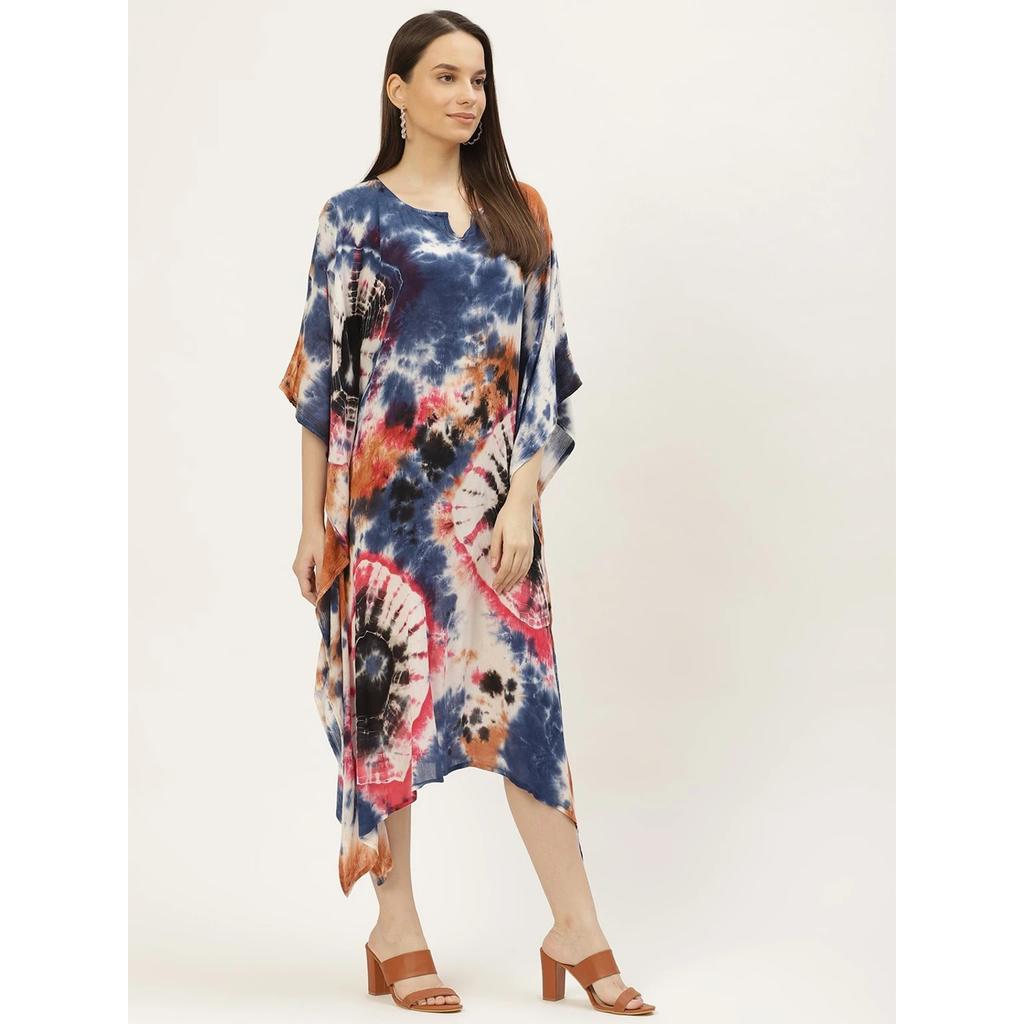 Women Kaftan Multicolor Kaftan Dress Indian Bollywood Party Wear Kimono Kaftan