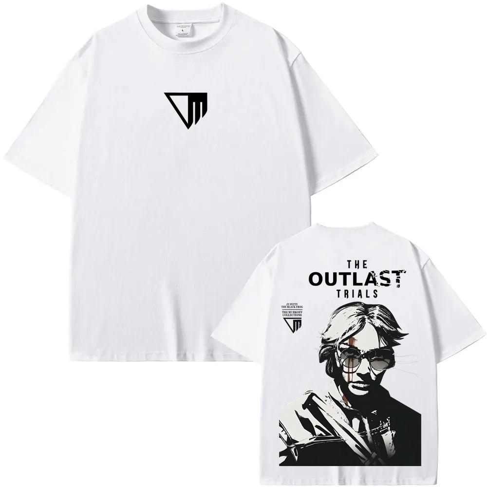 Summer Outlast Trials Players Drawings T-shirt Horror Game Graphic Printing TEE Cotton Comfortable High Quality Tees