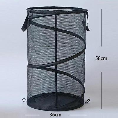 Large Oxford Cloth Foldable Laundry Basket with Breathable Mesh