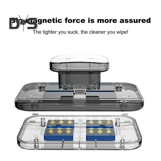 Magnetic Windshield Cleaner Tool Glass Wiper with Ergonomic Handle Double-Sided Window Cleaner Efficient Cleaning Tool