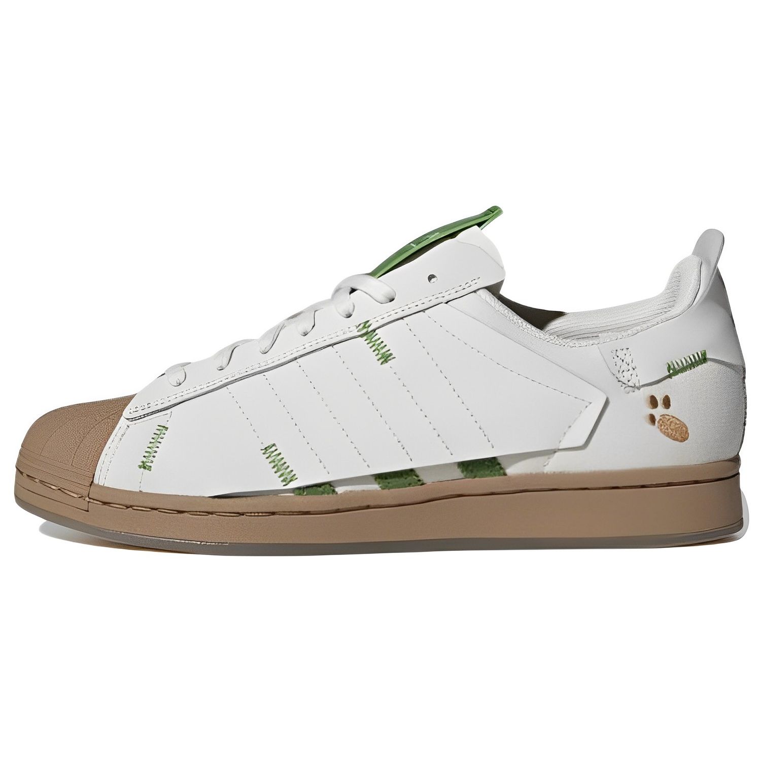 

Adidas Originals Melting Sadness X Superstar Karoro Hole Casual Shell Toe Sneakers Unisex Sneakers White Green Brown H06342 47⅓