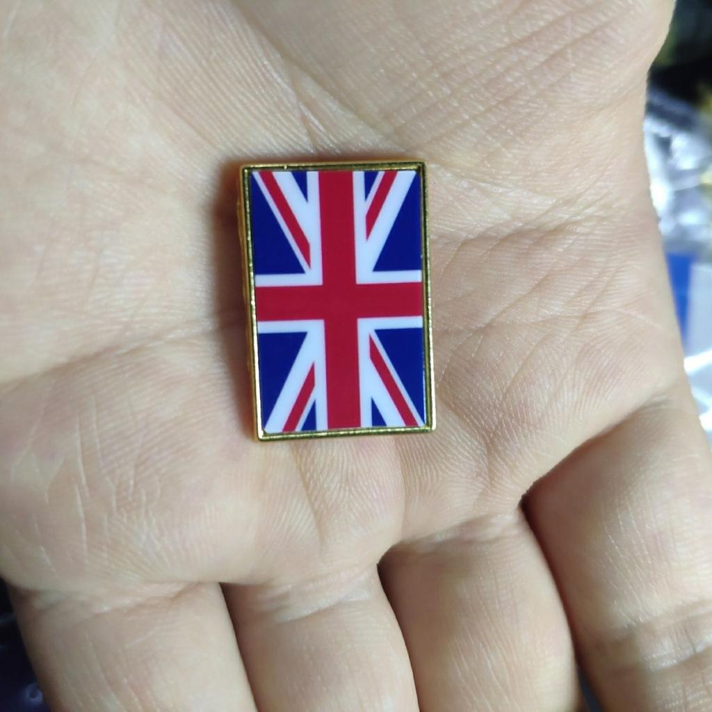 British Flag Brooch Style Brooch 2.5 * 1.5 Cm Zinc Alloy Coated Pvc Sun Never Sets Great Britain and