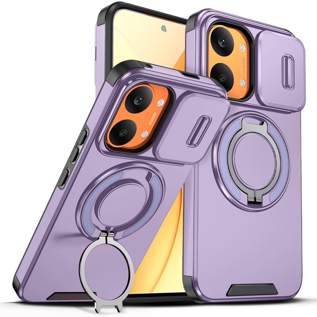 Etui na Xiaomi Poco X8 Pro Max Pokrowiec Poco X8 Pro Max Zbroja Osłona Obiektywu Aparatu Suwakowa Tylna Pokrywa Magnetyczny Uchwyt Pierścieniowy Coque