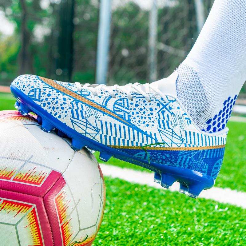 2398 High-top Football Shoes Men and Women Children Broken Nails Artificial Turf Long Nails Student Competition Training Shoes