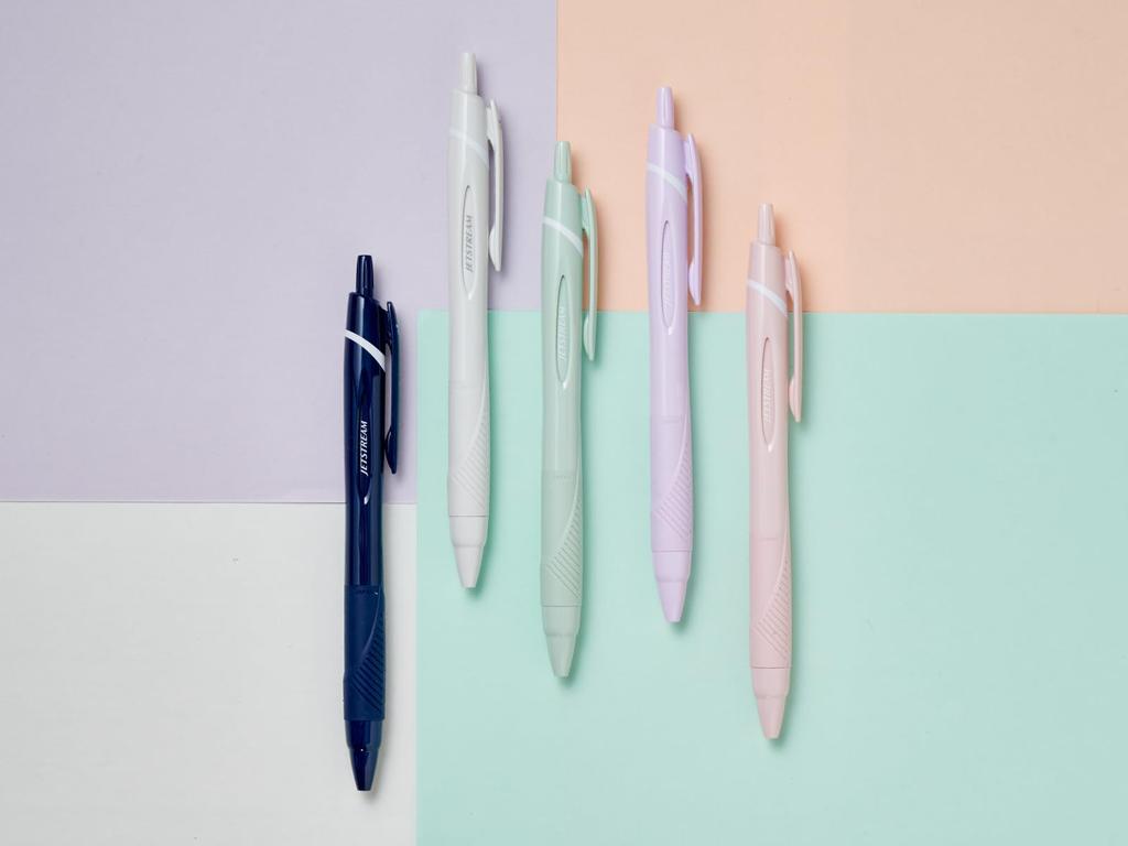 Mitsubishi Pencil Jetstream Standard Soft Color Ballpoint Mixed Shaft HSXN15005N5PM Oil-Based Pens, 0.5mm, Colors, 5-Piece Set,