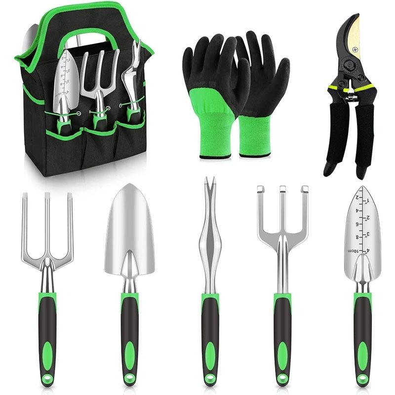 8-Piece Garden Tool Set, Aluminum Alloy Material, Sturdy and Durable