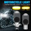 1Pc H4 LED Dual Color Motorcycle Headlight Bulbs BA20D with Fan Hi/Lo Beam 15W 12000LM 12V Fog Lamp Scooter Yellow White 3000K 6000K Motor Accessories