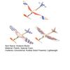 3Pcs Rubber Band Powered Aircraft Model Lightweight Kids Educational Throwing Glider Airplane Toddlers Boys Girls Outdoor Flying Plane Toy