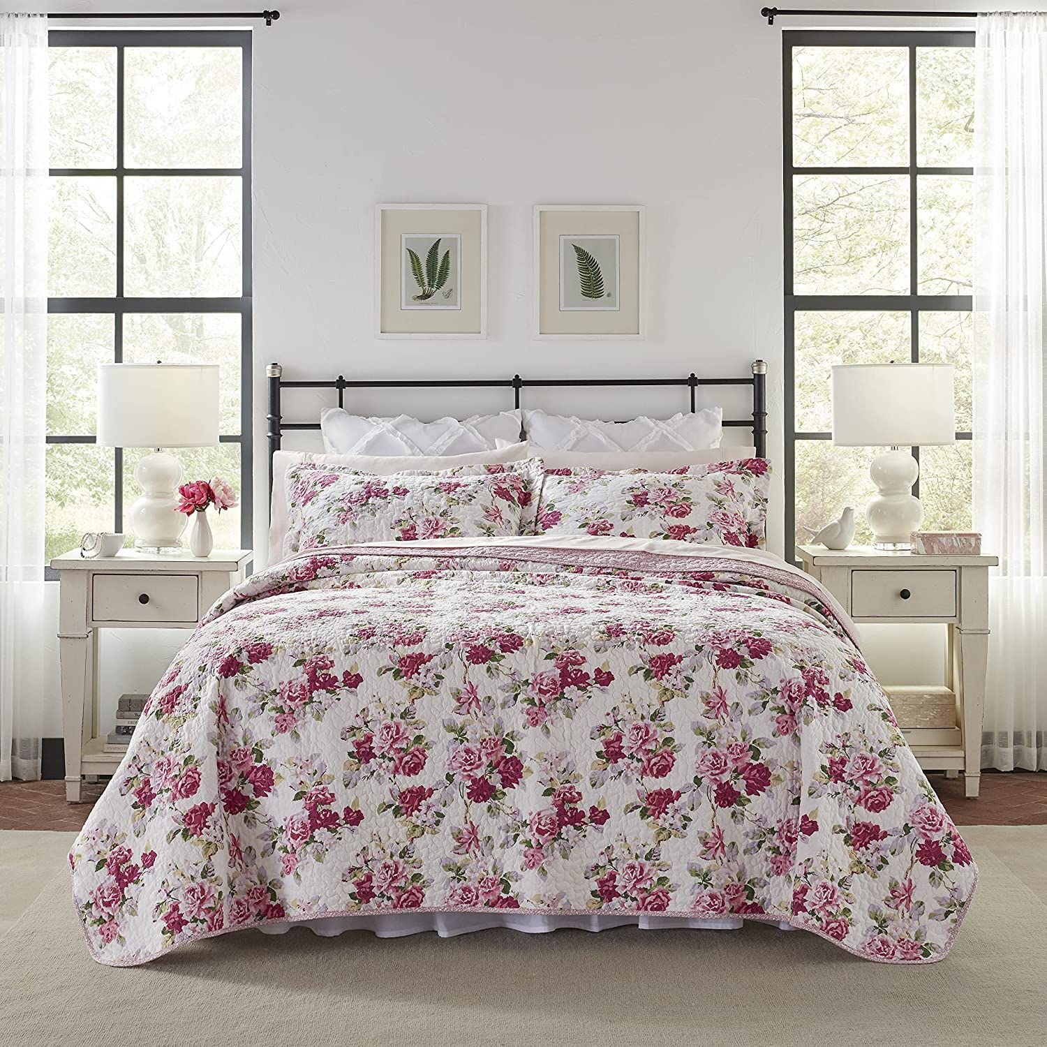 

Комплект покрывала Laura Ashley 173 см x розовый (Одинарный 224см, розовый)