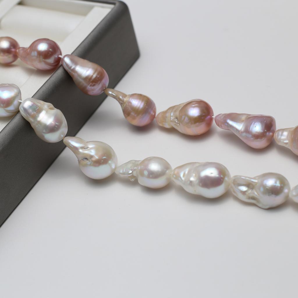 1String, Luxury Natural Shell Mother of Pearl Beads, 12-15mm, Baroque Irregular Loose Spacer Beads for Jewelry Making DIY, Women Wedding Crafts 36cm