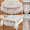 White Tablecloth Lace Rectangle/Round Table Cloth Cover Wedding Banquet
