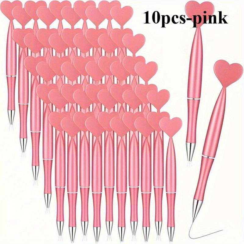 Pink Heart-Shaped Rotary Ballpoint Pens, Suitable for School Office Supplies, Wedding Signatures, Thanksgiving and Halloween,