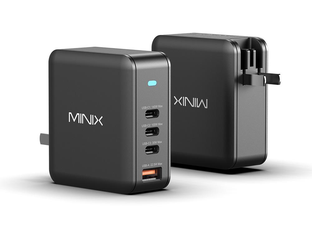 MINIX P165 GaN Wall Charger, 3*USB-C 1*USB-A