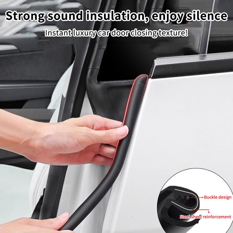 1 Piece Auto Sealant Strips 80Cm Car Door Edge Seal Strip Rubber B-Pillar Weatherstrip Soundproof Dustproof Car Accessories