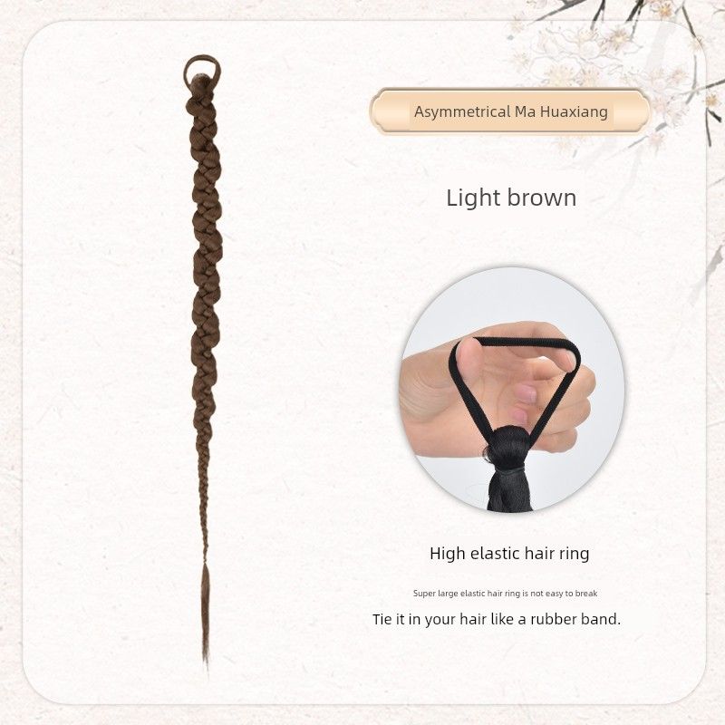 

Новые китайские косы ручной работы «рыбий хвост» для женщин, стиль платья невесты Сюхэ, плетеная лента для волос, конский хвост Gen Wan Twisted Braid [Light Brown-Single]]