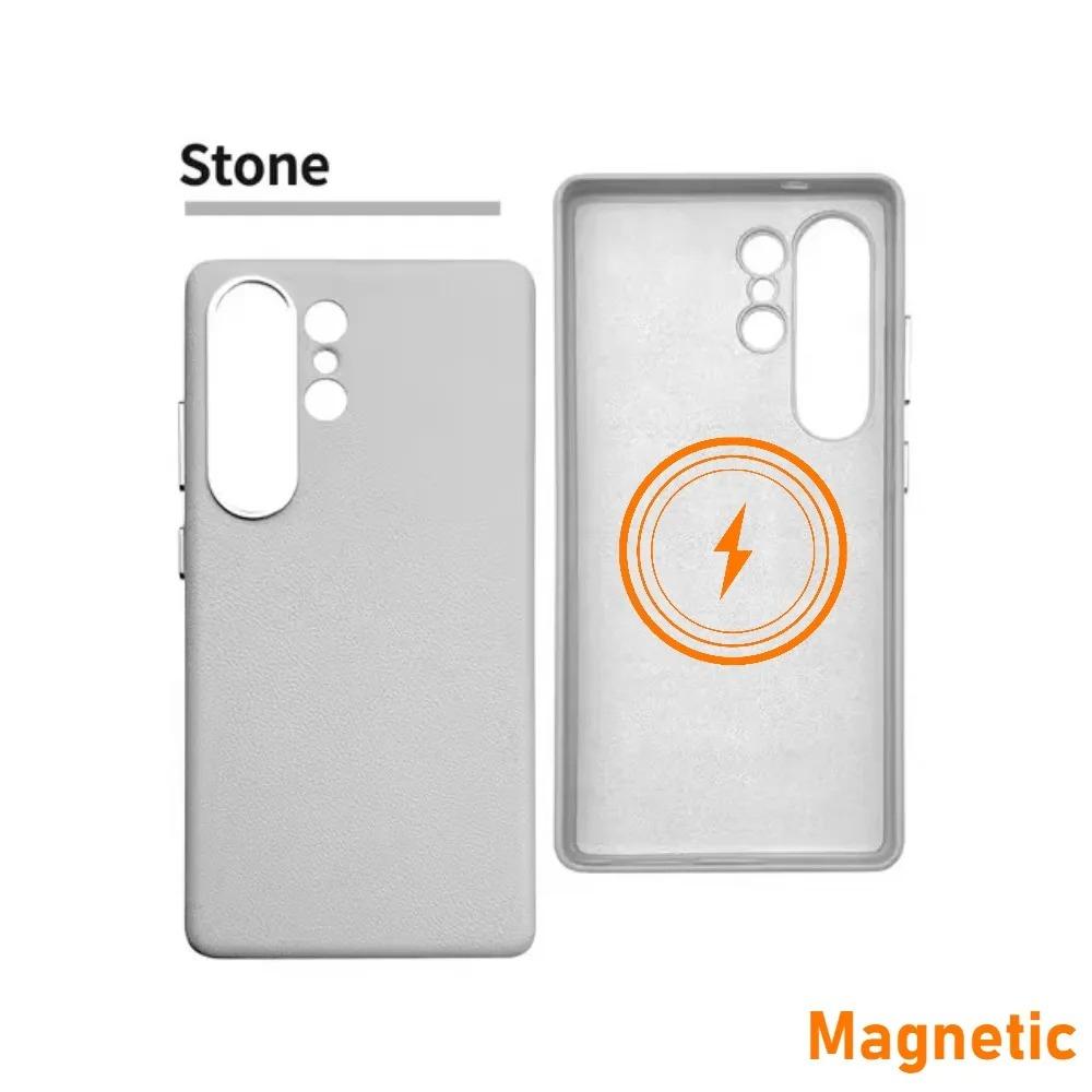 High-end Business Leather Magnetic Case for Samsung Galaxy S26 Ultra Plus S25 Ultra Wireless Charge Shockproof Protective Cover