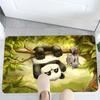 Animal Carpets Cute Panda Pattern Floor Mat Bamboo Door Mat Cartoon Panda Printed Mat Carpets for Bedroom Living Room Home Decor