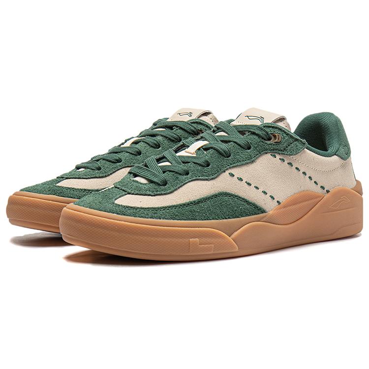 New LiNing Skategeneral PIN Collaboration Collection Low Top Skateboard Shoes Men's Manor Green AEPT013-1
