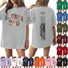 Damen Lässiges Mode Rundhals Lässiger Print Kurzarm T-Shirt Top